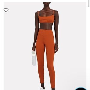 COPY - WeWoreWhat set size Small in Rust. (V-Shape Leggings & Bandeau Bra Top) …